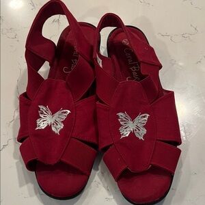 Coral Bay Red Butterfly Women's Sandals